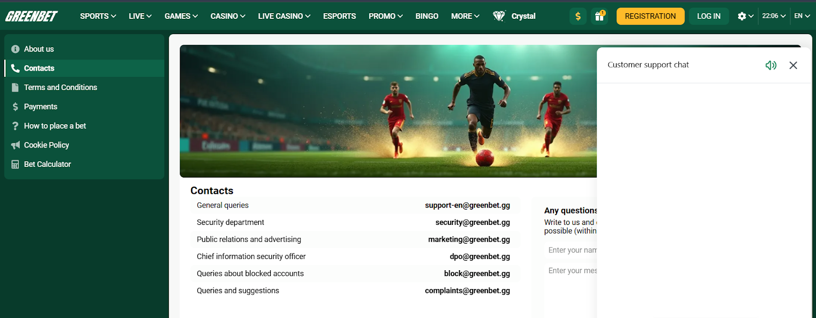 Greenbet Nigeria Contact