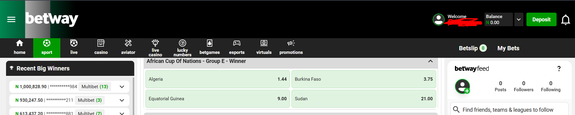 Betway AFCON 2025 Group D Outright Odds
