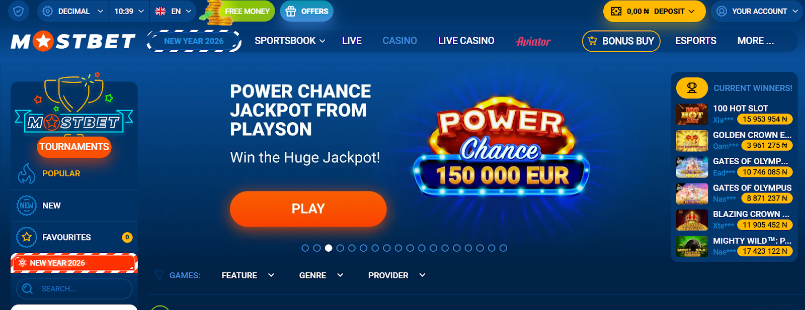 Mostbet Nigeria Casino