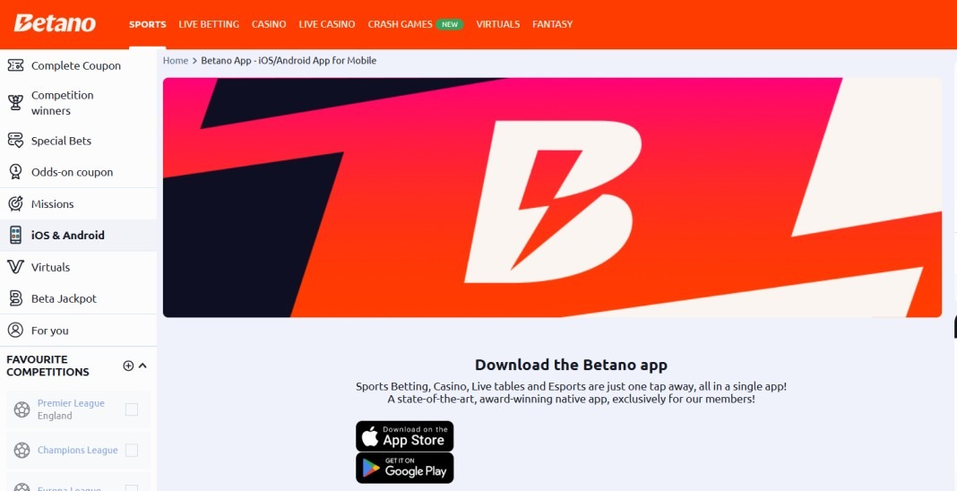 Betano Mobile App