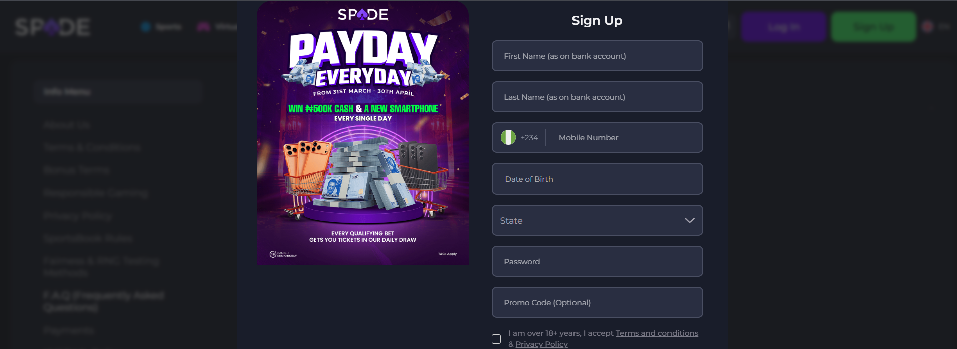 Register with Spade Nigeria