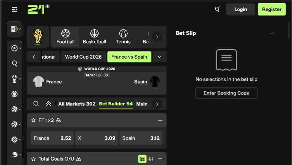 21Bet Bet Builder