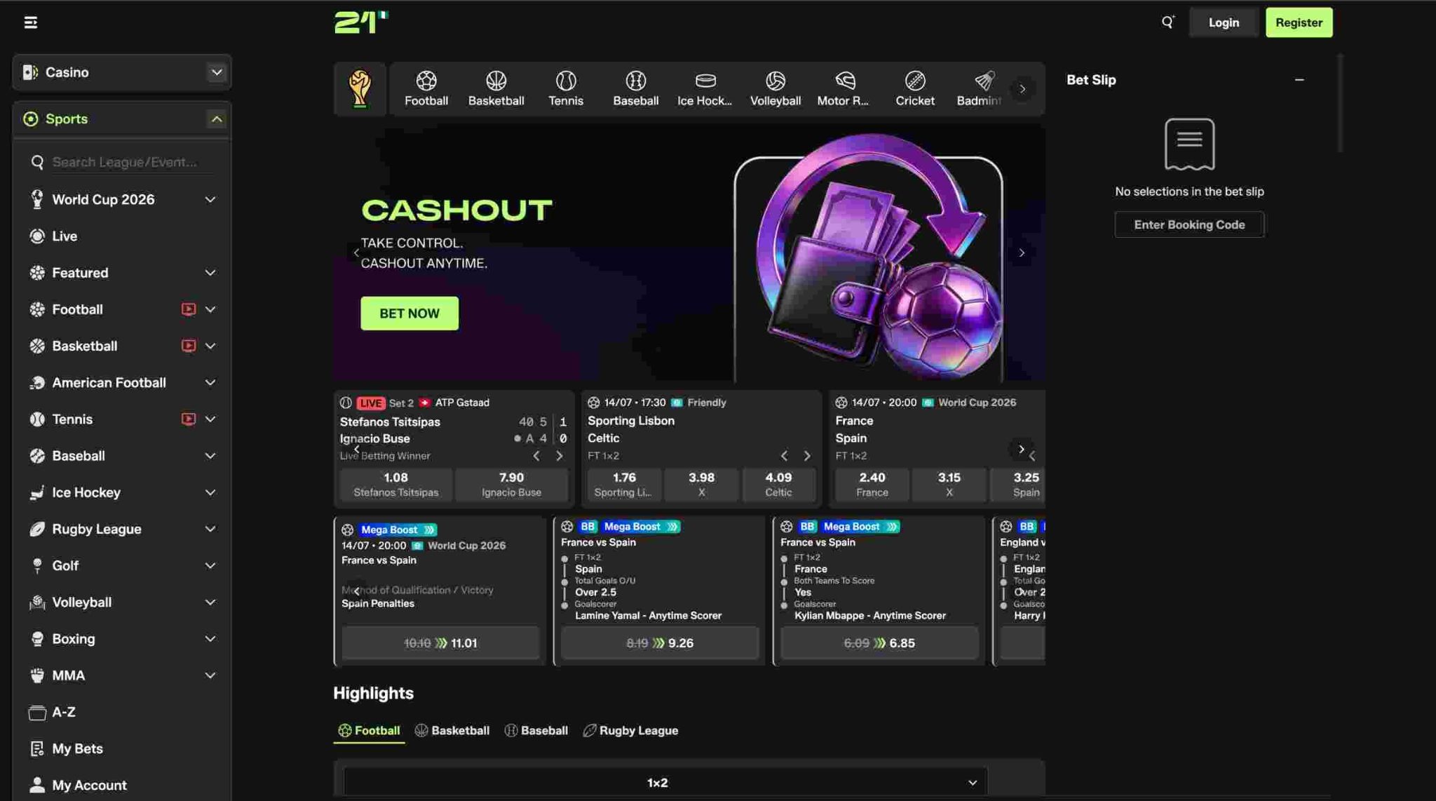 21Bet Nigeria Sportsbook